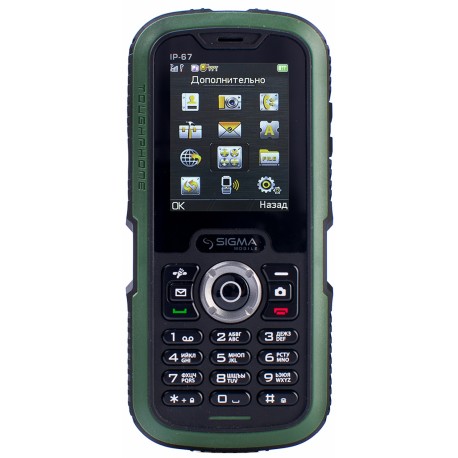 Мобильный телефон Sigma X-treme IP67 Dual Sim Black/Green