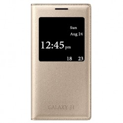 Чехол-книжка Samsung J1/J100 Gold S View Cover