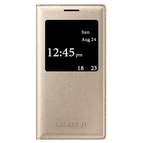 Чехол-книжка Samsung J1/J100 Gold S View Cover