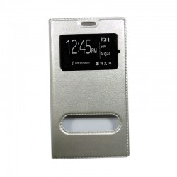Чехол-книжка Samsung J120 Silver Window