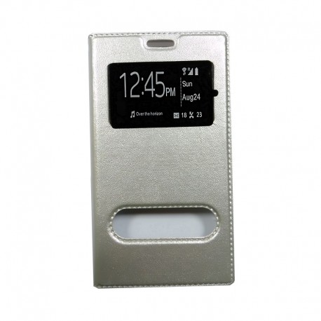 Чехол-книжка Samsung J120 Silver Window