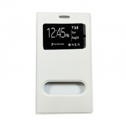Чехол-книжка Samsung J120 White Window